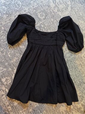 Abercrombie & Fitch Black Puff Sleeve Mini Dress
